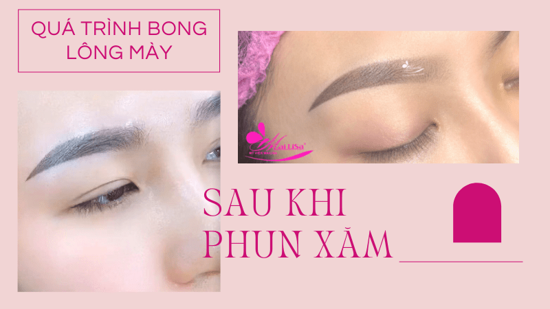 Phun thêu chân mày bao lâu tróc mài? Cách vệ sinh sau khi phun HIỆU QUẢ Quy trình lên màu sau khi phun mày
