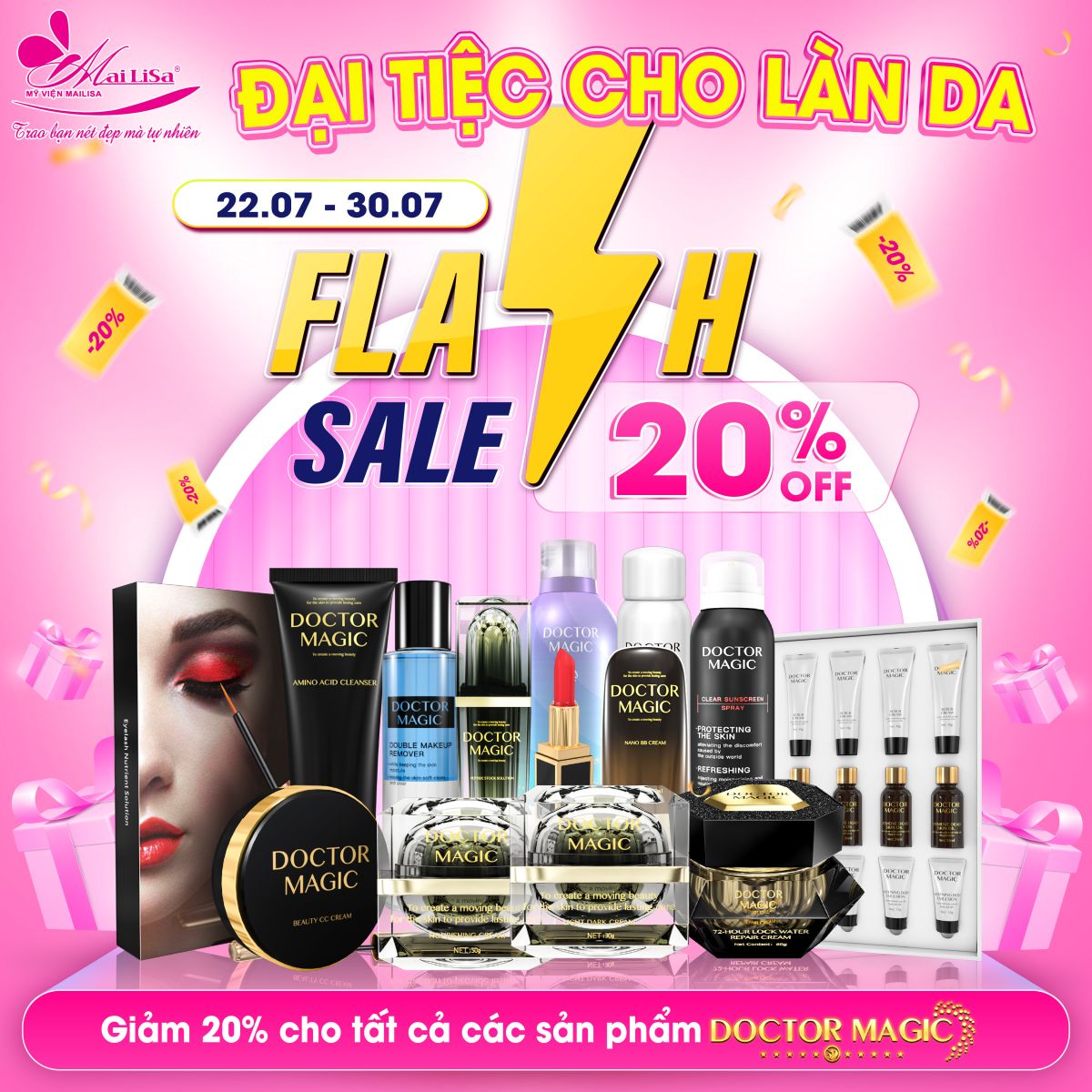 Tri ân khách hàng - Tặng ngàn ưu đãi mừng Kỷ niệm 24 năm thành lập TMV Mailisa giảm giá mỹ phẩm doctor magic