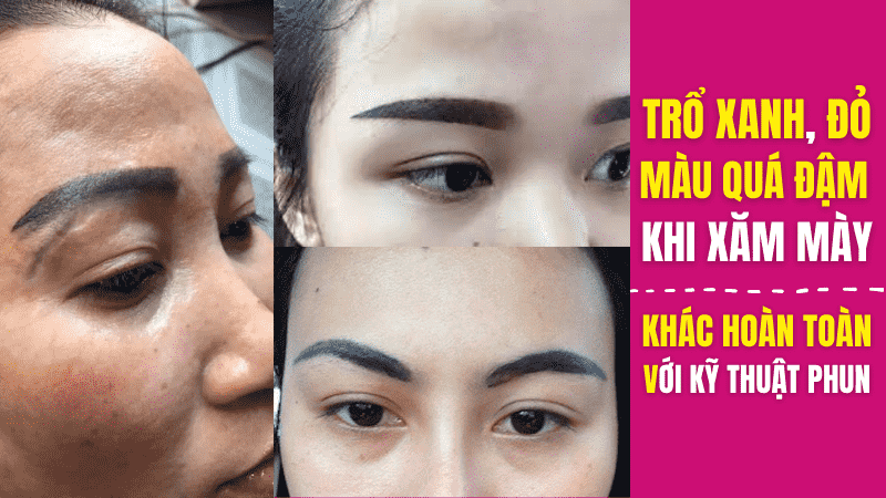 Phun lông mày bao lâu thì mờ? Mẹo làm cho lông mày mới xăm tán bột bền màu lâu phai 2022 Xăm và phun chân mày tán bột khác nhau