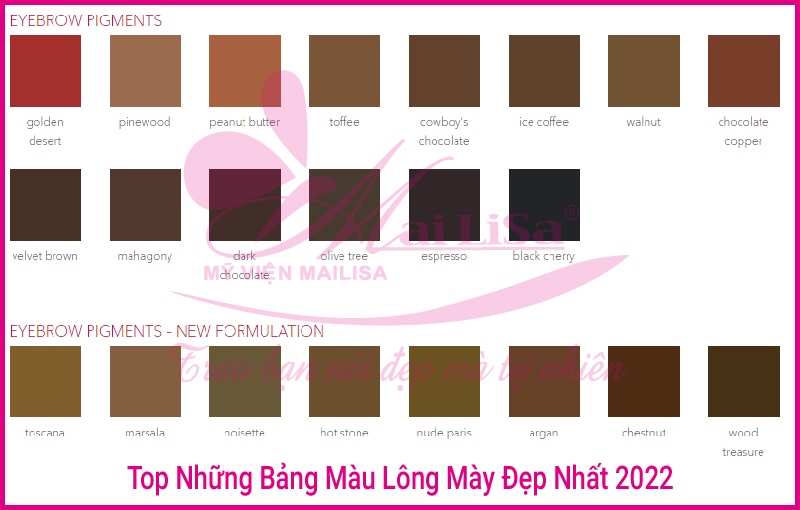 Cách chọn màu lông mày đẹp phù hợp với làn da 2022 xu hướng làm lông mày