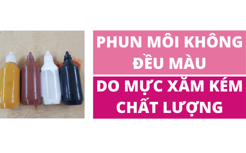 Phun môi màu hồng cam sau khi bong không đều màu hoặc không lên màu phải làm sao 2021? phun môi không đều màu do mực xăm kém chất lượng