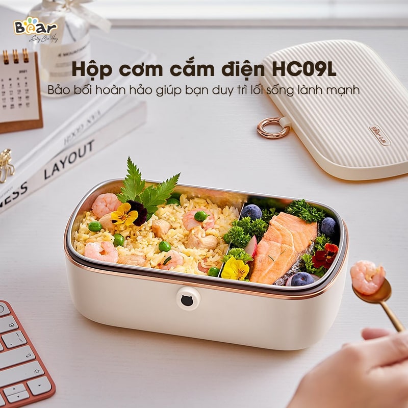 Hộp cơm cắm điện điện Bear