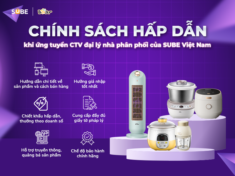 Chính sách hấp dẫn khi ứng tuyển CTV, đại lý, nhà phân phối của Bear Việt Nam