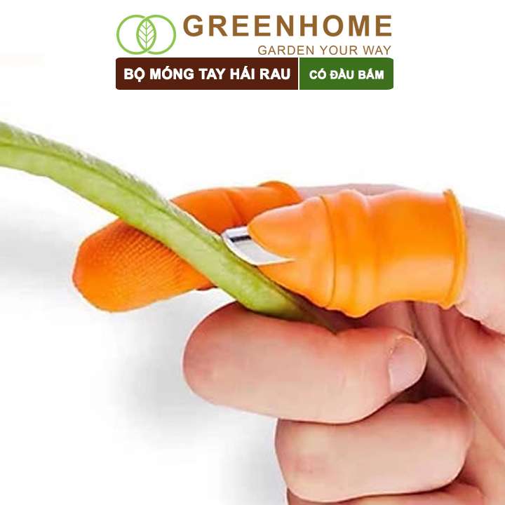 Bộ Móng Tay Hái Rau, Có Đầu Bấm, Chống Bẩn Móng Tay, Bấm, Ngắt, Hái Rau Củ, Tiện Lợi