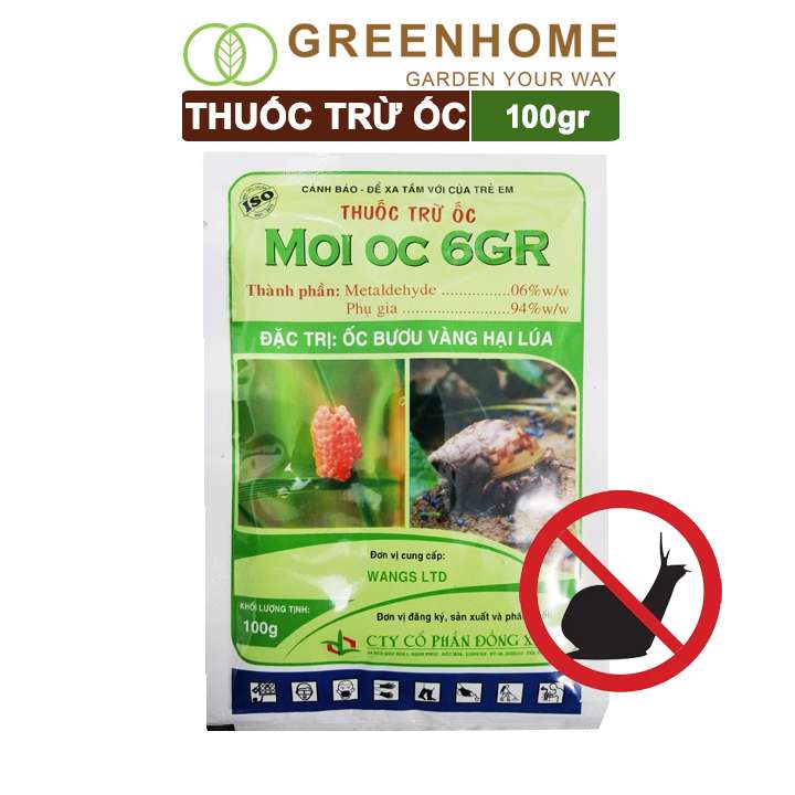 Thuốc Diệt Ốc, Moioc, Bao 100gr, Trừ Sên, Các Loại Ốc, Diệt Côn Trùng Thân Mềm, Bảo Vệ Rau, Cây Trồng