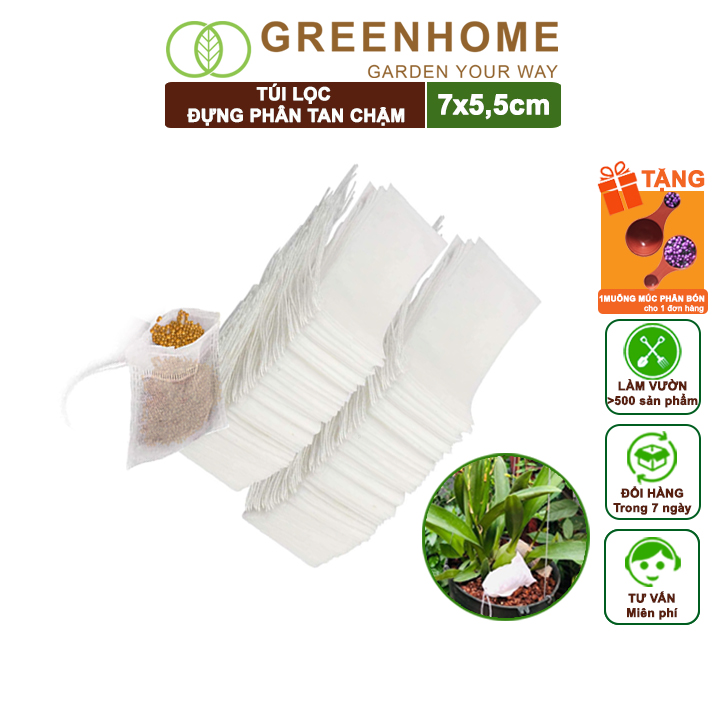 100 Túi Đựng Phân Tan Chậm, 5,5x7cm, Treo Hoặc Bỏ Gốc Tiện Lợi, Túi Tự Huỷ, Thân Thiện Môi Trường