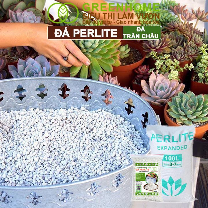 Đá Perlite, Giàu Khoáng Chất, Tăng Độ Tơi Xốp, Giá Thể Trân Châu Trồng Hồng, Thuỷ Canh, Kiểng Lá,