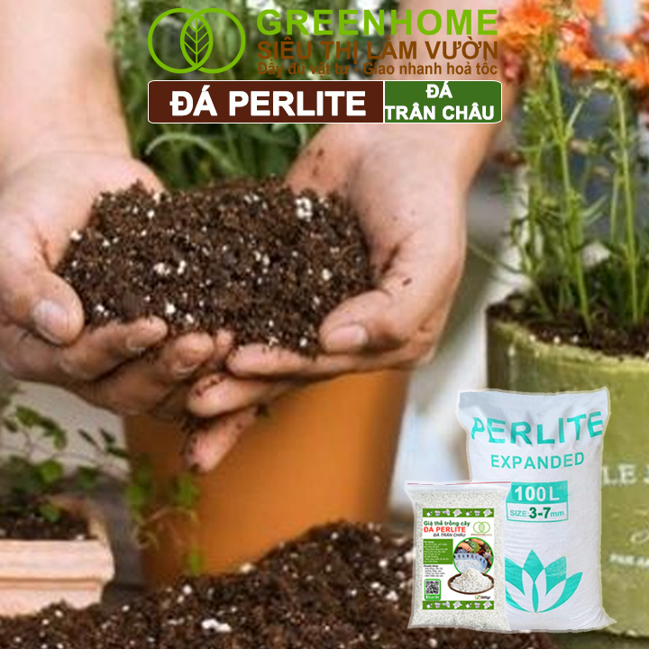 Đá Perlite, Giàu Khoáng Chất, Tăng Độ Tơi Xốp, Giá Thể Trân Châu Trồng Hồng, Thuỷ Canh, Kiểng Lá,