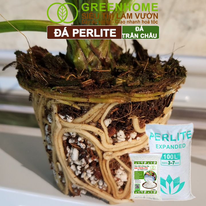 Đá Perlite, Giàu Khoáng Chất, Tăng Độ Tơi Xốp, Giá Thể Trân Châu Trồng Hồng, Thuỷ Canh, Kiểng Lá,