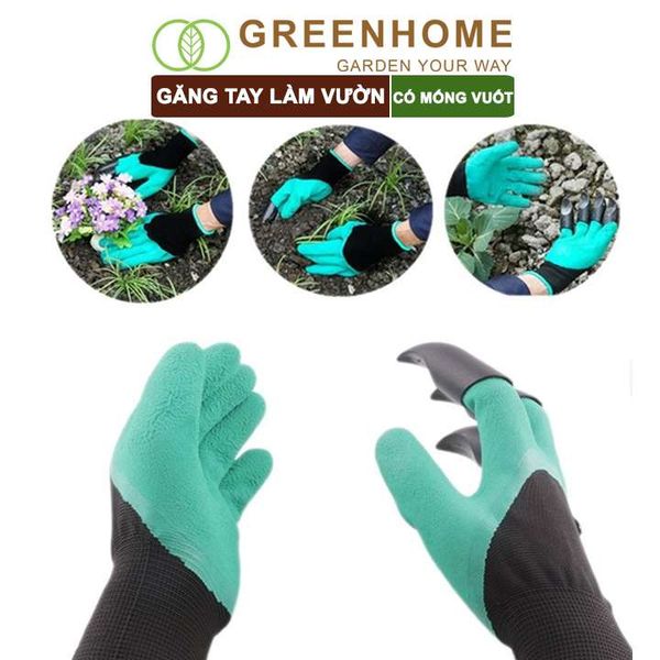 Găng tay làm vườn, có móng vuốt, ,độ bền cao, chống thấm nước, đào, xới đất, dễ vệ sinh, nhiều màu lựa chọn |Greenhome