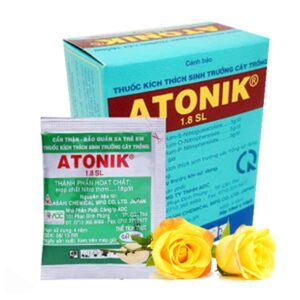 Phân bón lá Atonik, gói 10ml, thúc đẩy sinh trưởng cây trồng chuyên phong lan, hoa hồng, bông giấy, sen đá