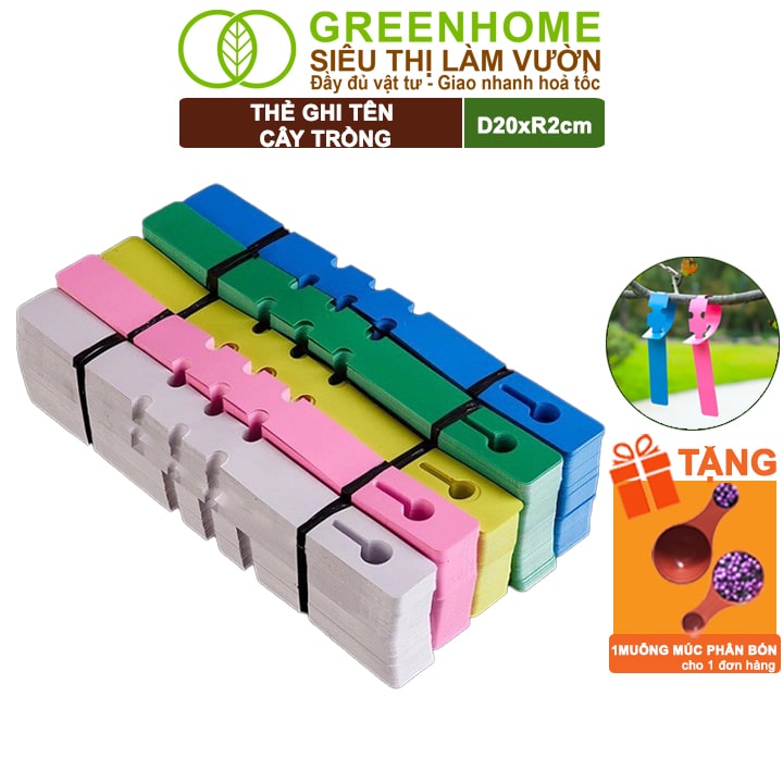 Thẻ Ghi Tên Cây, D20xR2cm, Chất Liệu Nhựa PVC, Dễ Lắp Đặt, Tái Sử Dụng, Đánh Dấu Cây Trồng, Hạt Giống Rau, Hoa