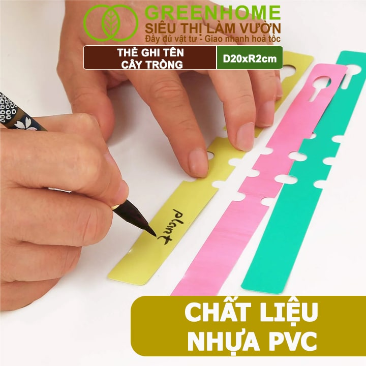 Thẻ Ghi Tên Cây, D20xR2cm, Chất Liệu Nhựa PVC, Dễ Lắp Đặt, Tái Sử Dụng, Đánh Dấu Cây Trồng, Hạt Giống Rau, Hoa