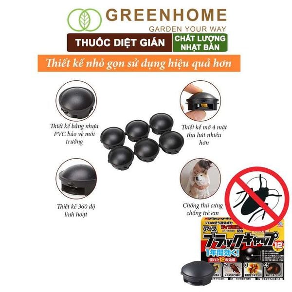 Thuốc diện gián Barracks Cap, hộp 12 viên, diệt tận gốc, dễ sử dụng, tác dụng lâu dài, an toàn