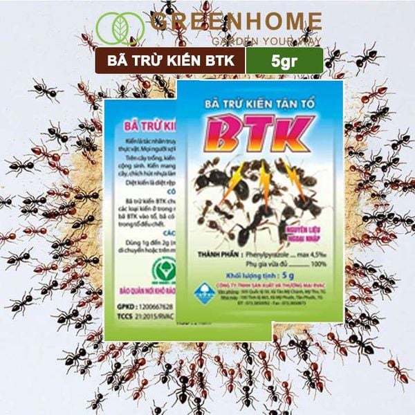 Thuốc diện kiến tận ổ BTK, gói 5gr, hiệu quả cao, dễ sử dụng, tác dụng lâu dài