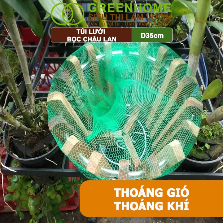 Lưới Lót Chậu Lan, D35cm, Dụng cụ làm vườn, Lót Đáy Chậu, Ngăn Rơi Vãi Giá Thể, Phân Bón, Độ Bền Cao, Dễ Dùng