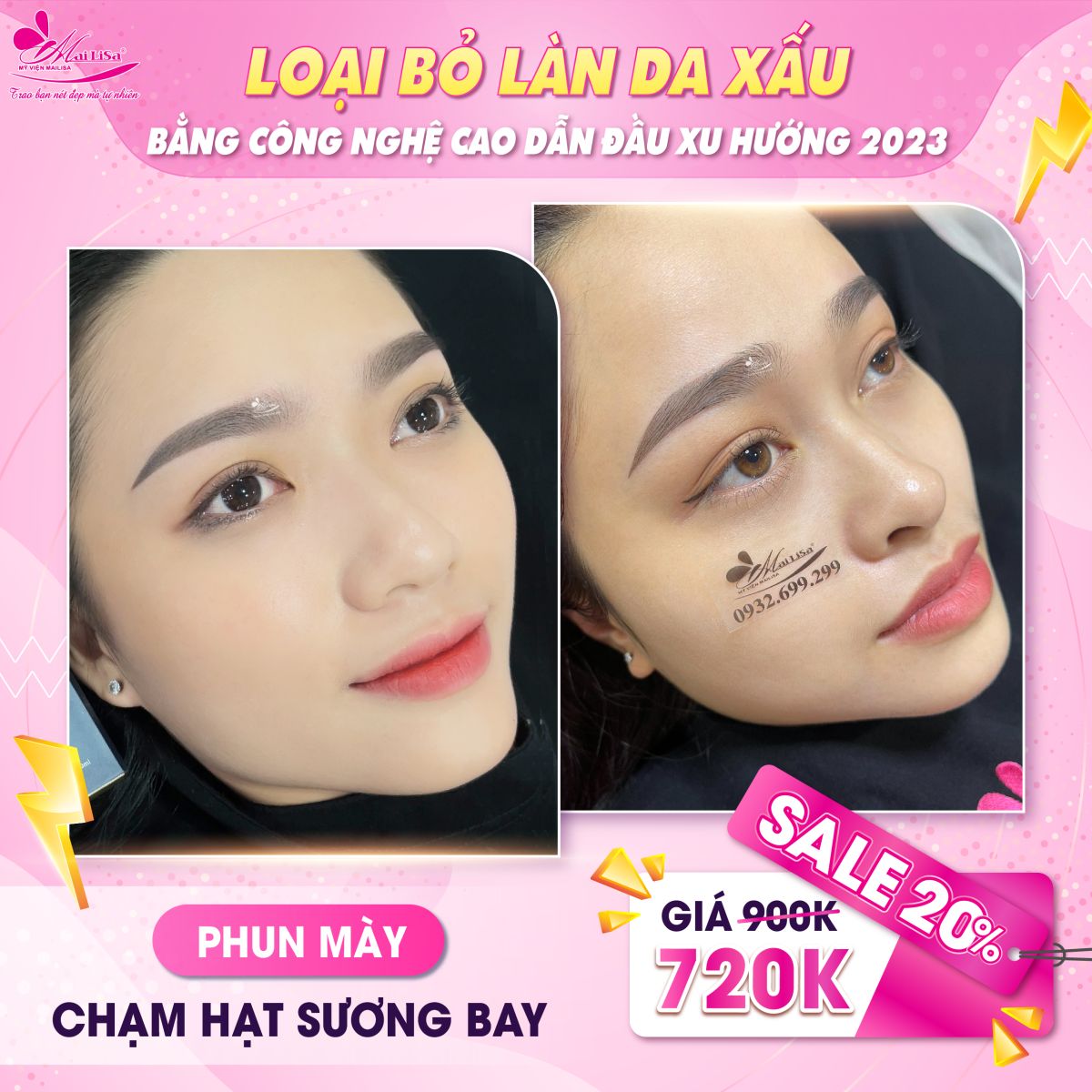 SĂN SALE KHỦNG - NHẬN QUÀ TO mừng ngày 8 tháng 3 tại Mailisa phun mày mailisa