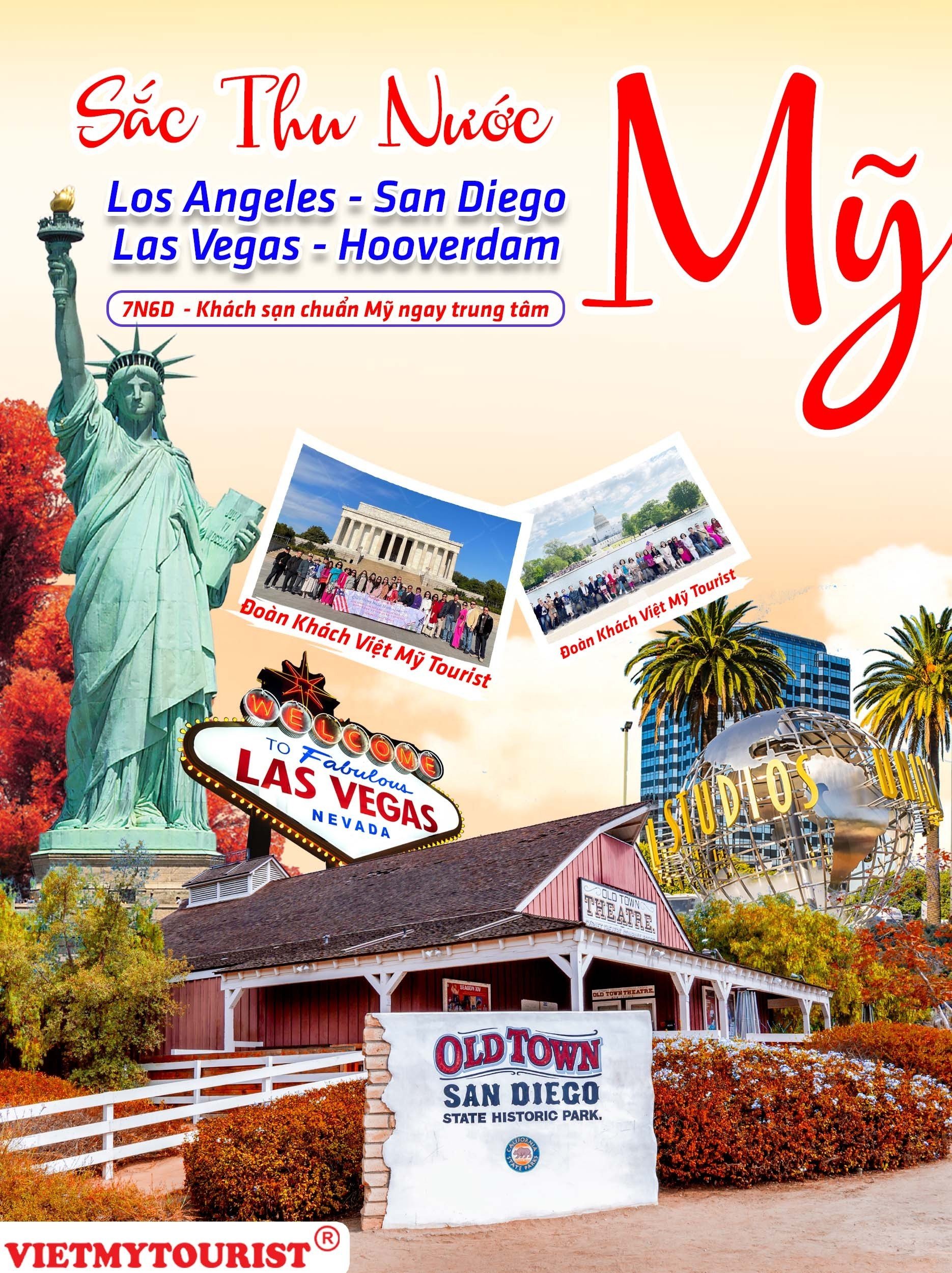 Bờ Tây Mỹ – Mùa Thu: Los Angeles – Las Vegas – San Diego